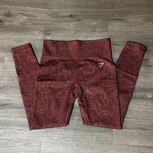 Gymshark Adapt Animal Seamless Leggings - Modern Blush Pink/Magenta Brown